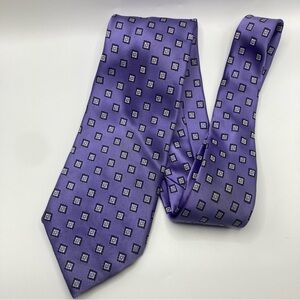 Stefano Ricci vintage silk pale lavender geometric print silk tie.